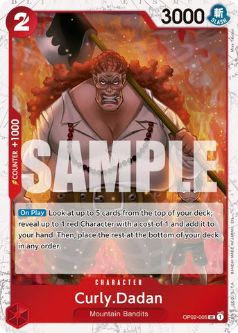 Image for Curly.Dadan (Pirate Foil) (OP02-005) [Premium Booster -The Best- Vol. 2] - One Piece Card Game