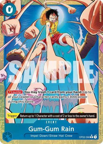 Image for Gum-Gum Rain (Alternate Art) (OP02-068) [Premium Booster -The Best- Vol. 2] - One Piece Card Game