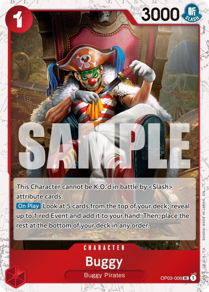Image for Buggy - OP03-008 (Pirate Foil) (OP03-008) [Premium Booster -The Best- Vol. 2] - One Piece Card Game