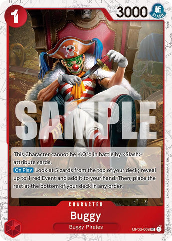 Image for Buggy - OP03-008 (Pirate Foil) (OP03-008) [Premium Booster -The Best- Vol. 2] - One Piece Card Game