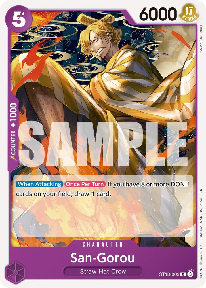 Image for San-Gorou (Reprint) (ST18-003) [Premium Booster -The Best- Vol. 2] - One Piece Card Game