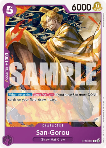 Image for San-Gorou (Reprint) (ST18-003) [Premium Booster -The Best- Vol. 2] - One Piece Card Game