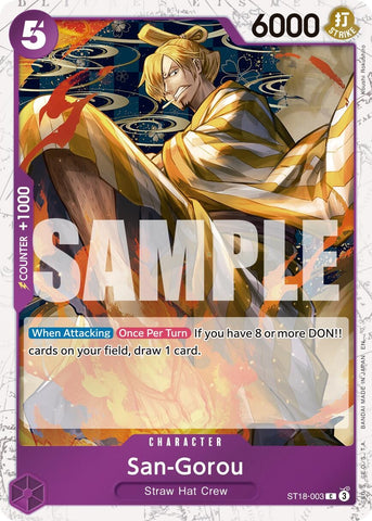 Image for San-Gorou (Pirate Foil) (ST18-003) [Premium Booster -The Best- Vol. 2] - One Piece Card Game