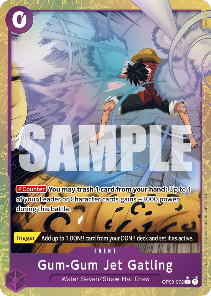 Image for Gum-Gum Jet Gatling (Alternate Art) (OP03-072) [Premium Booster -The Best- Vol. 2] - One Piece Card Game