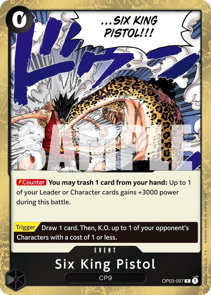 Image for Six King Pistol (Reprint) (OP03-097) [Premium Booster -The Best- Vol. 2] - One Piece Card Game