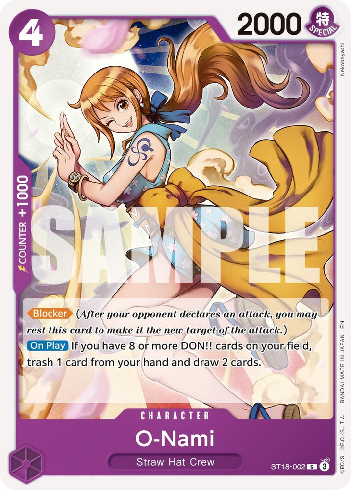 Image for O-Nami (Reprint) (ST18-002) [Premium Booster -The Best- Vol. 2] - One Piece Card Game