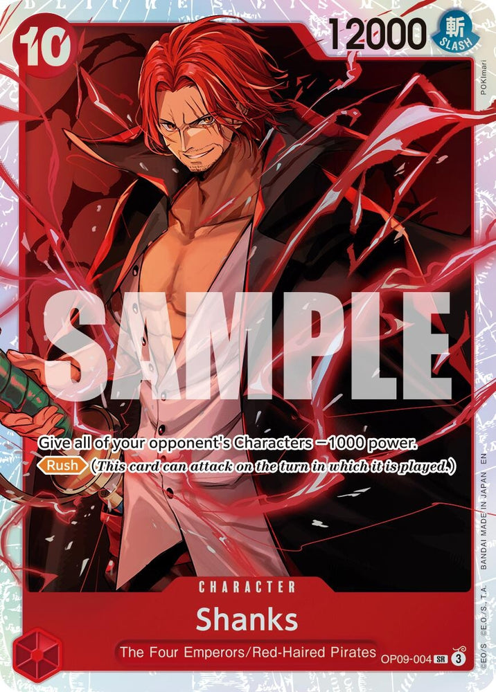 Image for Shanks - OP09-004 (Reprint) (OP09-004) [Premium Booster -The Best- Vol. 2] - One Piece Card Game