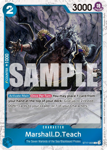 Image for Marshall.D.Teach - ST17-005 (Pirate Foil) (ST17-005) [Premium Booster -The Best- Vol. 2] - One Piece Card Game