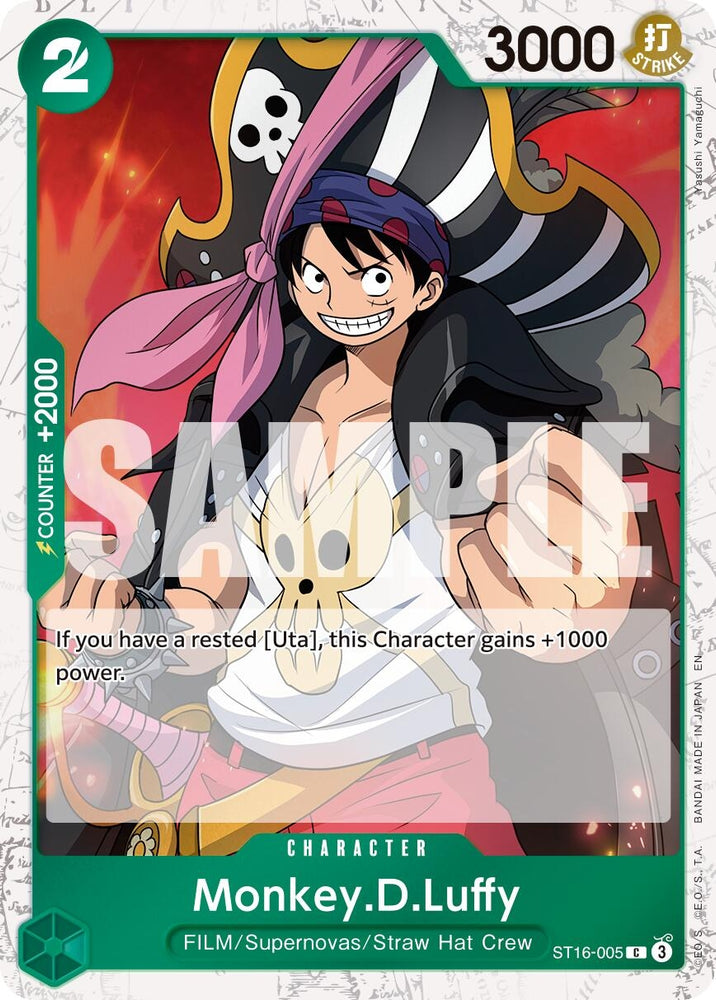 Image for Monkey.D.Luffy - ST16-005 (Pirate Foil) (ST16-005) [Premium Booster -The Best- Vol. 2] - One Piece Card Game