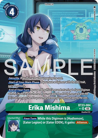 Image for Erika Mishima (Alternate Art) (BT23-084 SR) [Hackers' Slumber] - Digimon Card Game