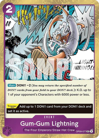 Image for Gum-Gum Lightning (Pirate Foil) (OP09-077) [Premium Booster -The Best- Vol. 2] - One Piece Card Game