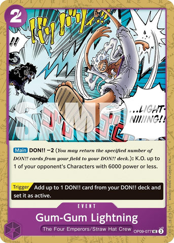Image for Gum-Gum Lightning (Reprint) (OP09-077) [Premium Booster -The Best- Vol. 2] - One Piece Card Game