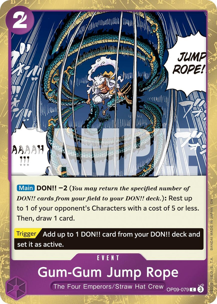 Image for Gum-Gum Jump Rope (Pirate Foil) (OP09-079) [Premium Booster -The Best- Vol. 2] - One Piece Card Game