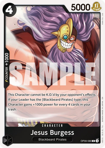 Image for Jesus Burgess (Reprint) (OP09-086) [Premium Booster -The Best- Vol. 2] - One Piece Card Game