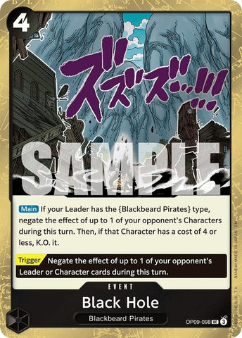Image for Black Hole (Pirate Foil) (OP09-098) [Premium Booster -The Best- Vol. 2] - One Piece Card Game