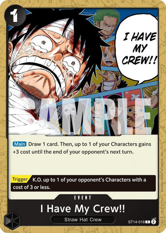 Image for I Have My Crew!! (Reprint) (ST14-016) [Premium Booster -The Best- Vol. 2] - One Piece Card Game