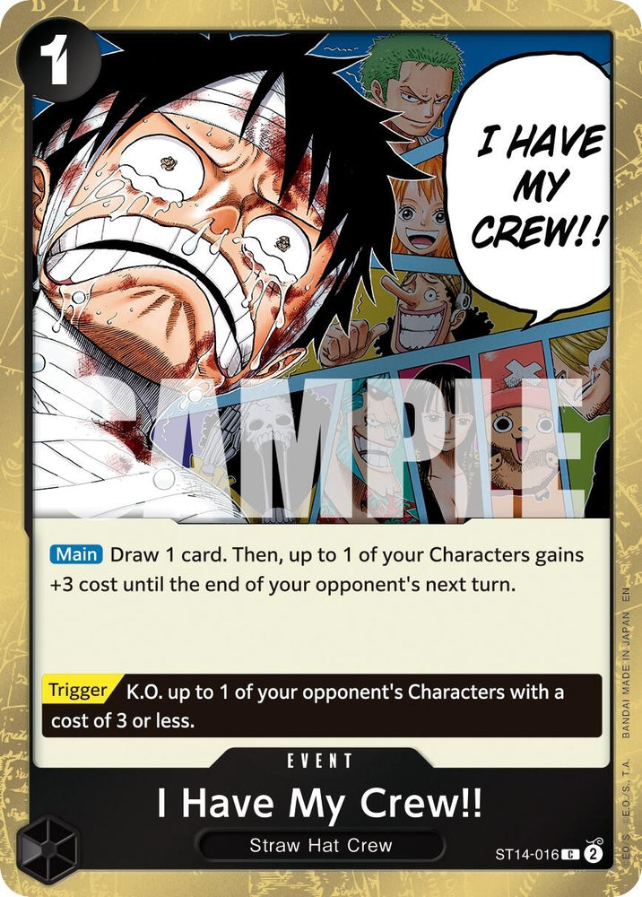 Image for I Have My Crew!! (Pirate Foil) (ST14-016) [Premium Booster -The Best- Vol. 2] - One Piece Card Game