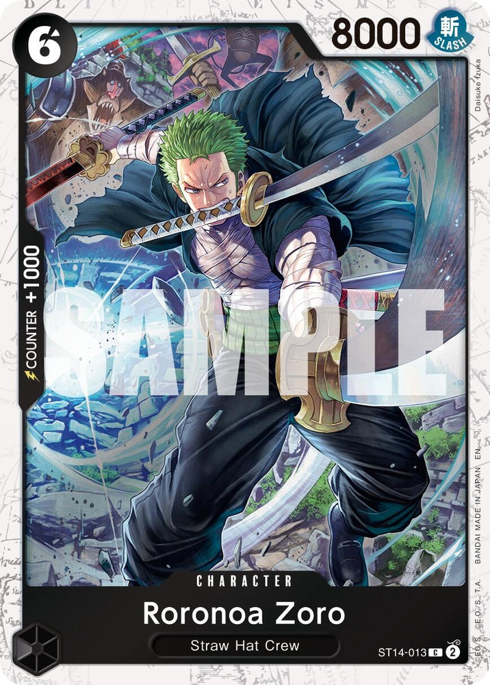 Image for Roronoa Zoro - ST14-013 (Pirate Foil) (ST14-013) [Premium Booster -The Best- Vol. 2] - One Piece Card Game
