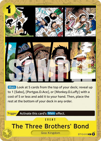 Image for The Three Brothers' Bond (Reprint) (ST13-019) [Premium Booster -The Best- Vol. 2] - One Piece Card Game