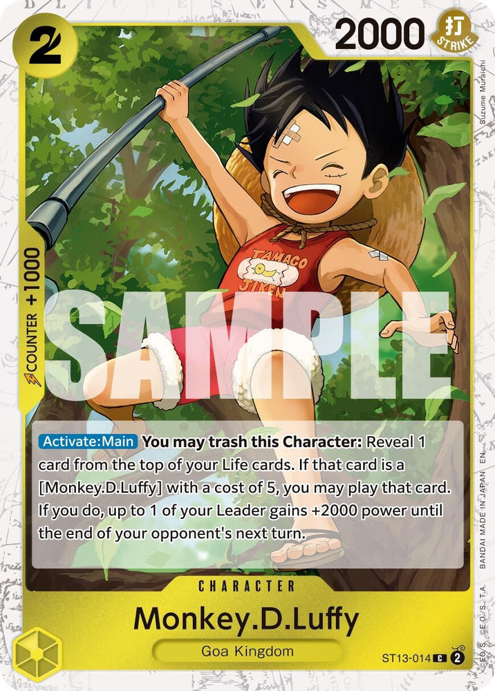 Image for Monkey.D.Luffy - ST13-014 (Pirate Foil) (ST13-014) [Premium Booster -The Best- Vol. 2] - One Piece Card Game