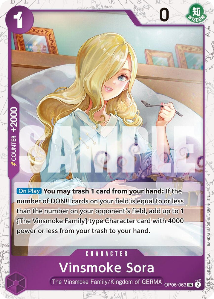 Image for Vinsmoke Sora (Pirate Foil) (OP06-063) [Premium Booster -The Best- Vol. 2] - One Piece Card Game