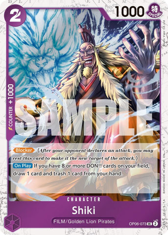 Image for Shiki (Pirate Foil) (OP06-073) [Premium Booster -The Best- Vol. 2] - One Piece Card Game
