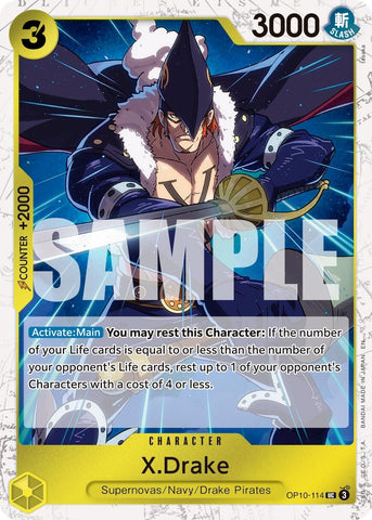 Image for X.Drake (Pirate Foil) (OP10-114) [Premium Booster -The Best- Vol. 2] - One Piece Card Game