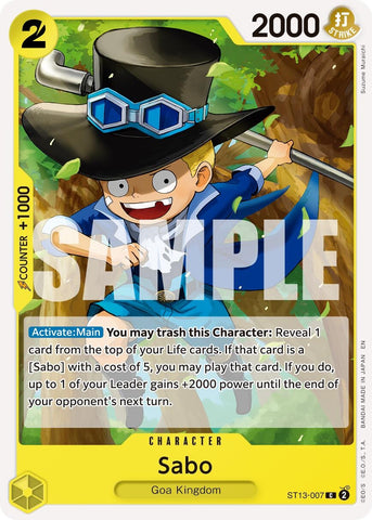 Image for Sabo - ST13-007 (Reprint) (ST13-007) [Premium Booster -The Best- Vol. 2] - One Piece Card Game
