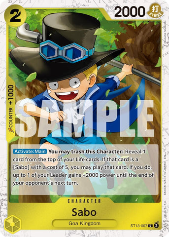Image for Sabo - ST13-007 (Pirate Foil) (ST13-007) [Premium Booster -The Best- Vol. 2] - One Piece Card Game