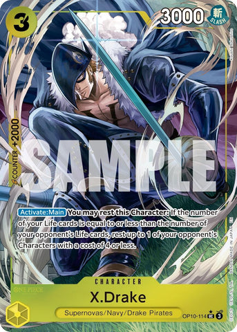 Image for X.Drake (Alternate Art) (OP10-114) [Premium Booster -The Best- Vol. 2] - One Piece Card Game