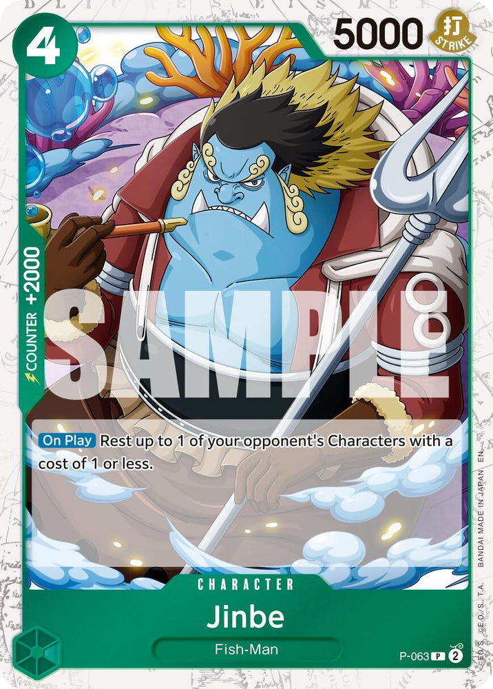 Jinbe - P-063 (Pirate Foil) (P-063) [Premium Booster -The Best- Vol. 2]