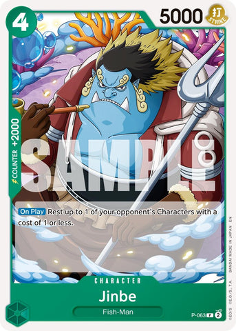 Image for Jinbe - P-063 (Reprint) (P-063) [Premium Booster -The Best- Vol. 2] - One Piece Card Game
