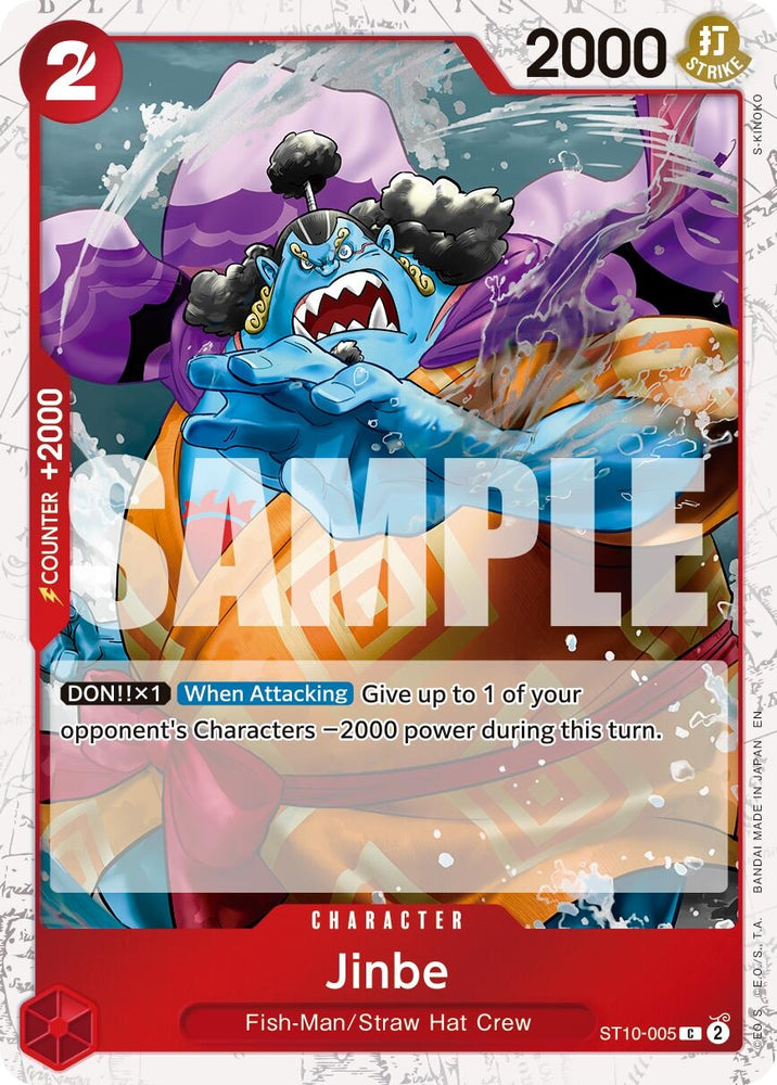 Image for Jinbe - ST10-005 (Pirate Foil) (ST10-005) [Premium Booster -The Best- Vol. 2] - One Piece Card Game