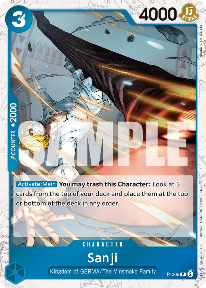 Image for Sanji - P-068 (Pirate Foil) (P-068) [Premium Booster -The Best- Vol. 2] - One Piece Card Game