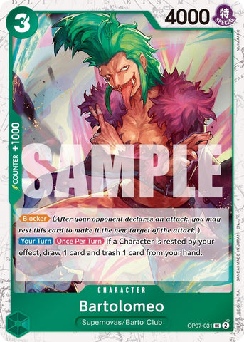 Image for Bartolomeo (Pirate Foil) (OP07-031) [Premium Booster -The Best- Vol. 2] - One Piece Card Game