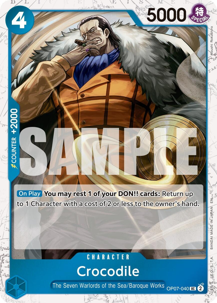 Image for Crocodile - OP07-040 (Pirate Foil) (OP07-040) [Premium Booster -The Best- Vol. 2] - One Piece Card Game