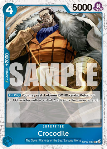 Image for Crocodile - OP07-040 (Pirate Foil) (OP07-040) [Premium Booster -The Best- Vol. 2] - One Piece Card Game