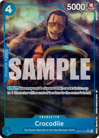 Image for Crocodile - OP07-040 (Alternate Art) (OP07-040) [Premium Booster -The Best- Vol. 2] - One Piece Card Game