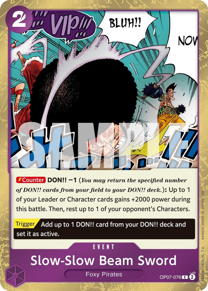 Image for Slow-Slow Beam Sword (Pirate Foil) (OP07-076) [Premium Booster -The Best- Vol. 2] - One Piece Card Game