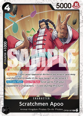 Image for Scratchmen Apoo - OP08-087 (Pirate Foil) (OP08-087) [Premium Booster -The Best- Vol. 2] - One Piece Card Game