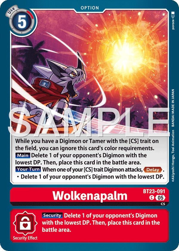 Image for Wolkenapalm (BT23-091 C) [Hackers' Slumber] - Digimon Card Game