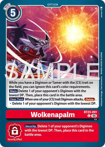 Image for Wolkenapalm (BT23-091 C) [Hackers' Slumber] - Digimon Card Game