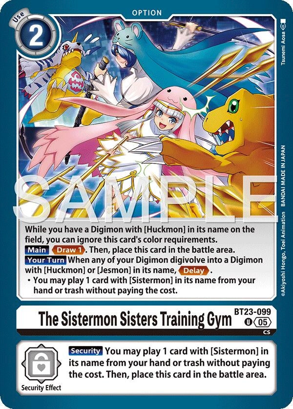 Image for The Sistermon Sisters Training Gym (BT23-099 U) [Hackers' Slumber] - Digimon Card Game
