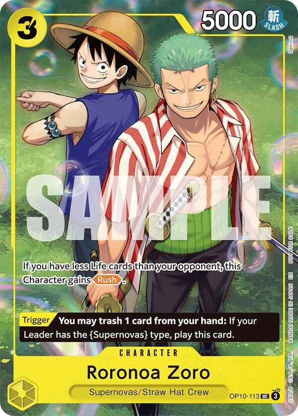 Roronoa Zoro (Learn Together Deck Set - Set Sail Event) (OP10-113) [One Piece Promotion Cards]
