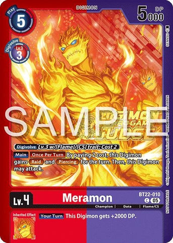 Image for Meramon (Judge Pack 2025 Wave 2) (BT22-010 C) [Cyber Eden] - Digimon Card Game