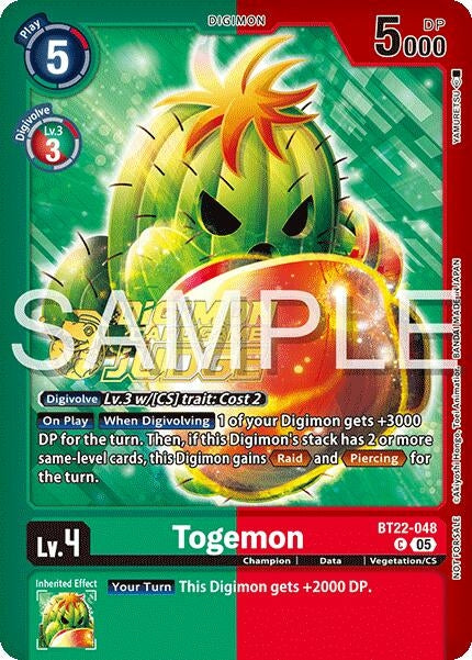 Image for Togemon (Judge Pack 2025 Wave 2) (BT22-048 C) [Cyber Eden] - Digimon Card Game