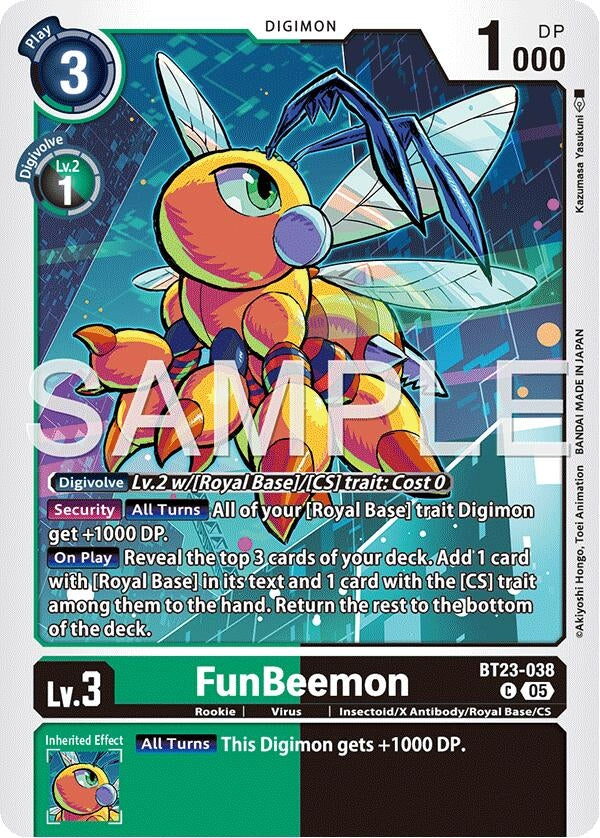 Image for FunBeemon - BT19-045 (BT23-038 C) [Hackers' Slumber] - Digimon Card Game