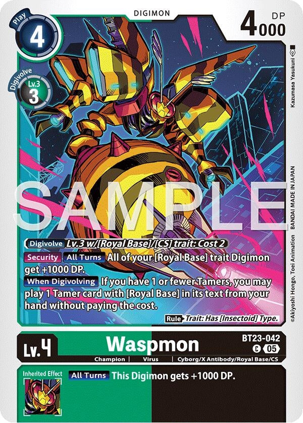 Image for Waspmon (BT23-042 C) [Hackers' Slumber] - Digimon Card Game