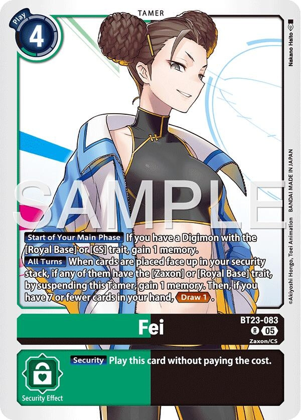 Image for Fei (BT23-083 R) [Hackers' Slumber] - Digimon Card Game