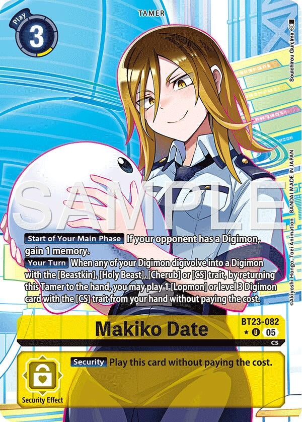 Image for Makiko Date (Alternate Art) (BT23-082 U) [Hackers' Slumber] - Digimon Card Game